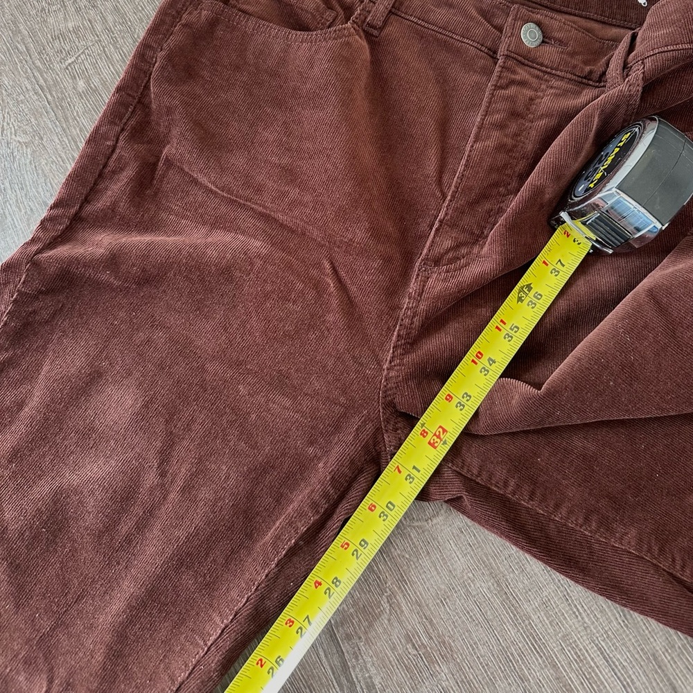 Brown High Rise Slim Flare Corduroy Pants - Picture 9 of 11